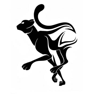 Running panther Design Water Transfer Temporary Tattoo(fake Tattoo) Stickers NO.11413